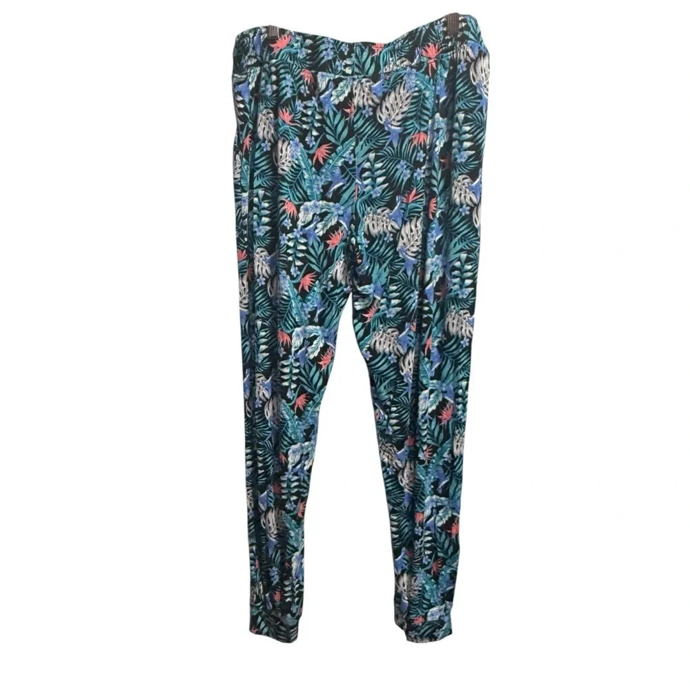 Koolaburra by UGG Tropical Bird Pajamas Size L Soft Luxe Floral Stretch Comfy
